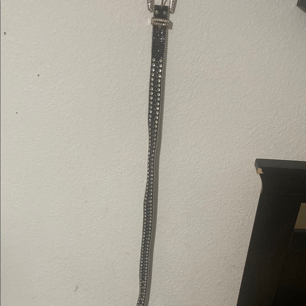 Black Rhinestone Belt